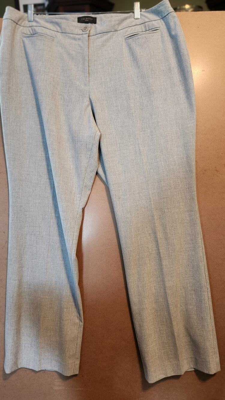 Talbots Woman Heritage Gray Dress Pants Size 20W Plus Trousers Career #677